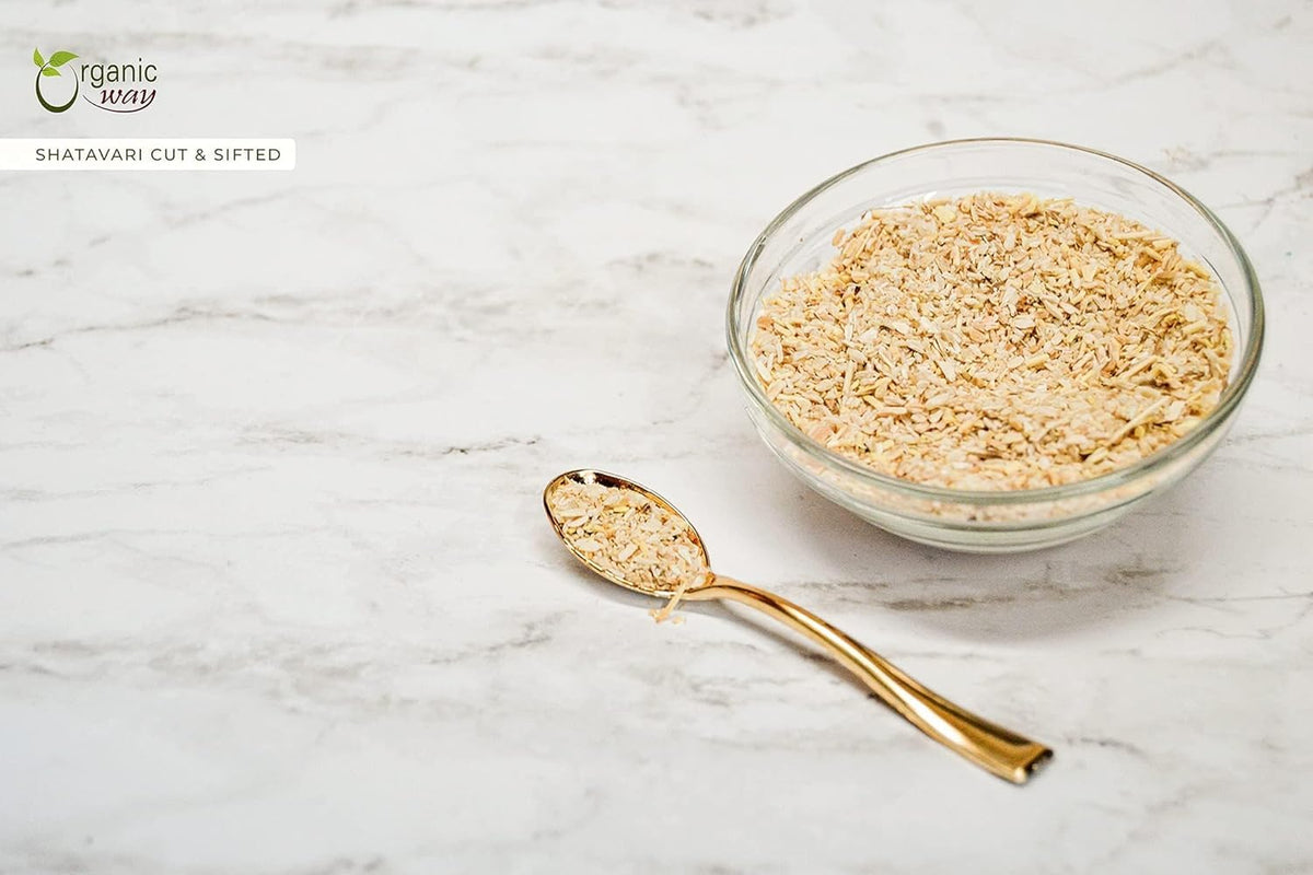Organic Way Dried Shatavari Cut & Sifted - Origin - India