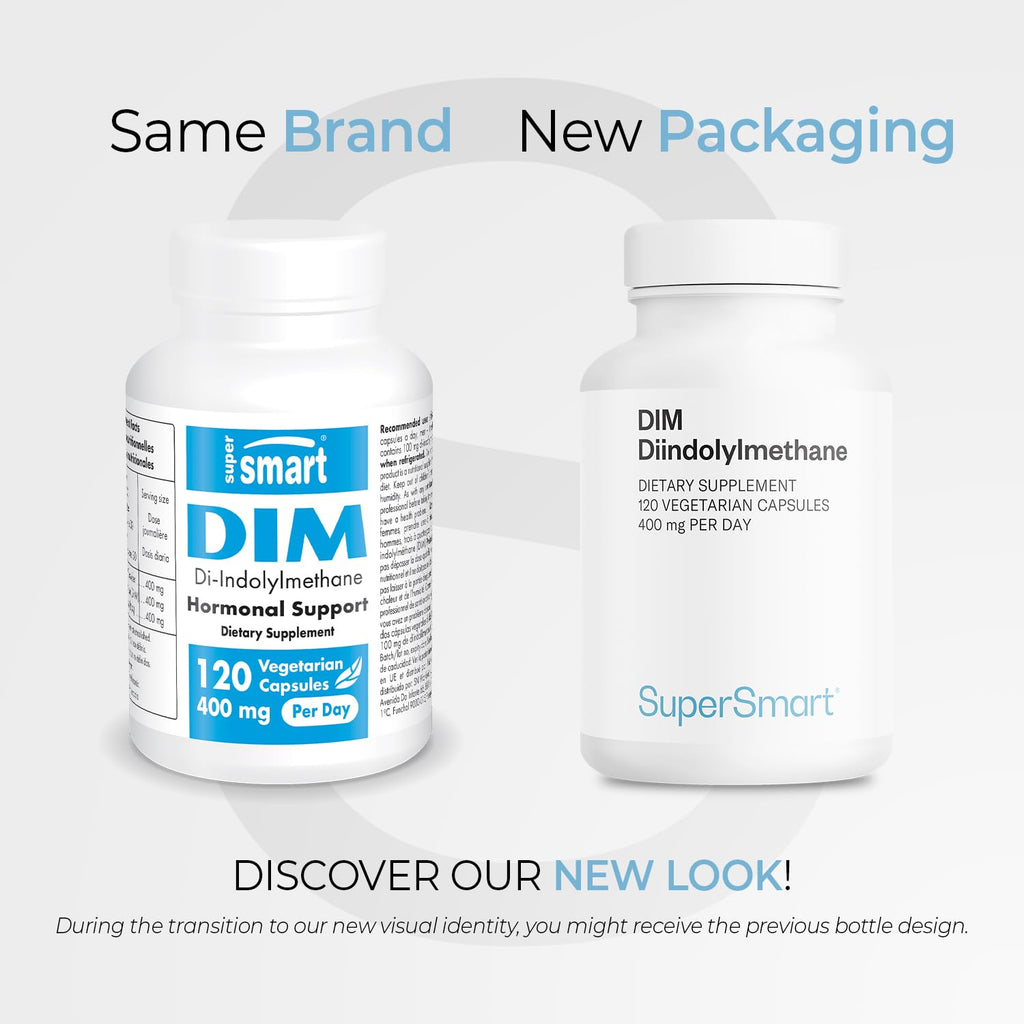 Supersmart DIM Supplement 400mg Daily - 120 Vegetarian Capsules - image 2