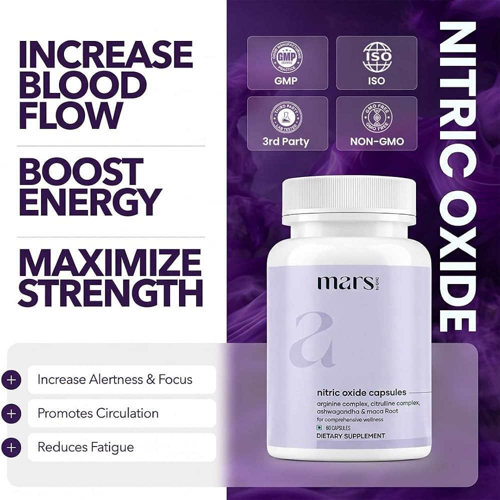 Mars by GHC Nitric Oxide Booster with L-Arginine & L-Citrulline - 60 Capsules - image 9