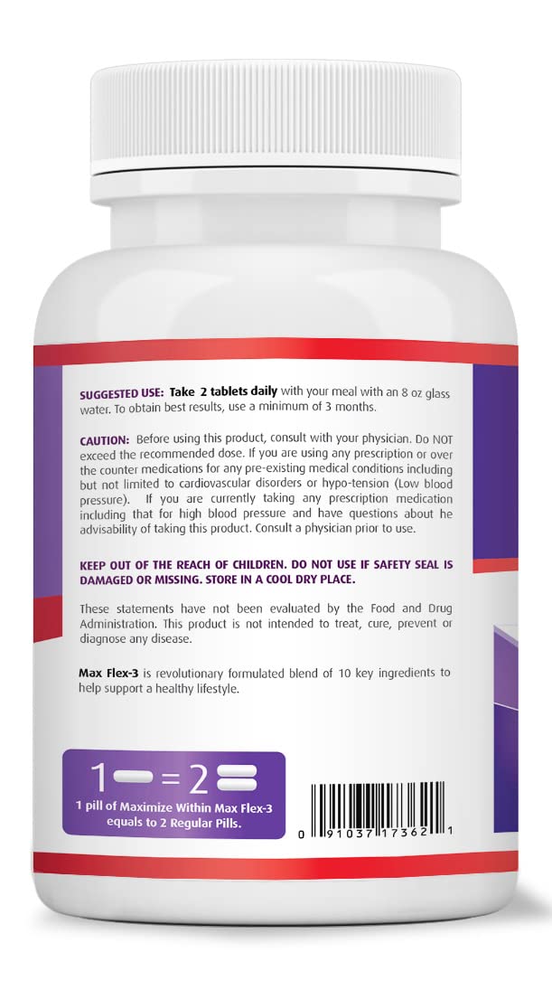 Maximum Slim Max Flex-3 Pain Relief Formula with Green Lipped Mussel - image 2