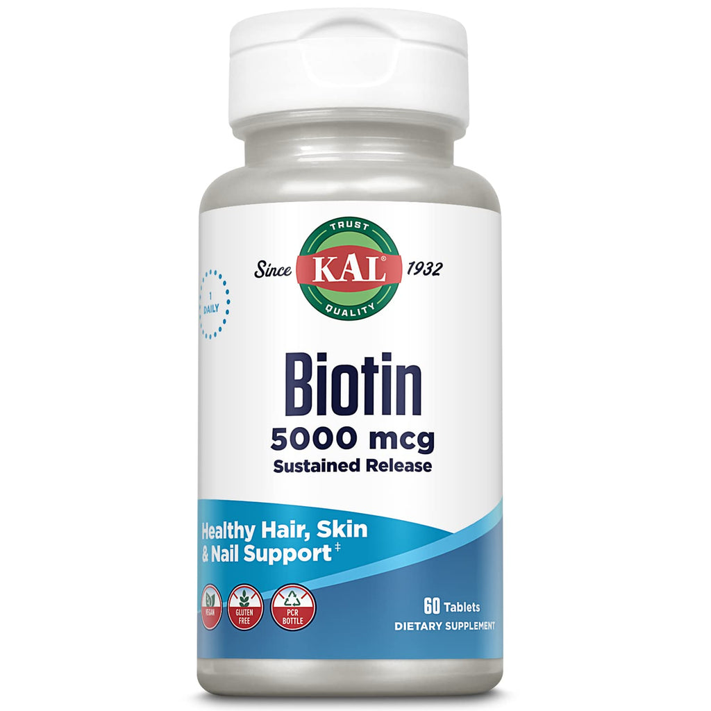 KAL Biotin 5000 mcg Tablets - 60 Count