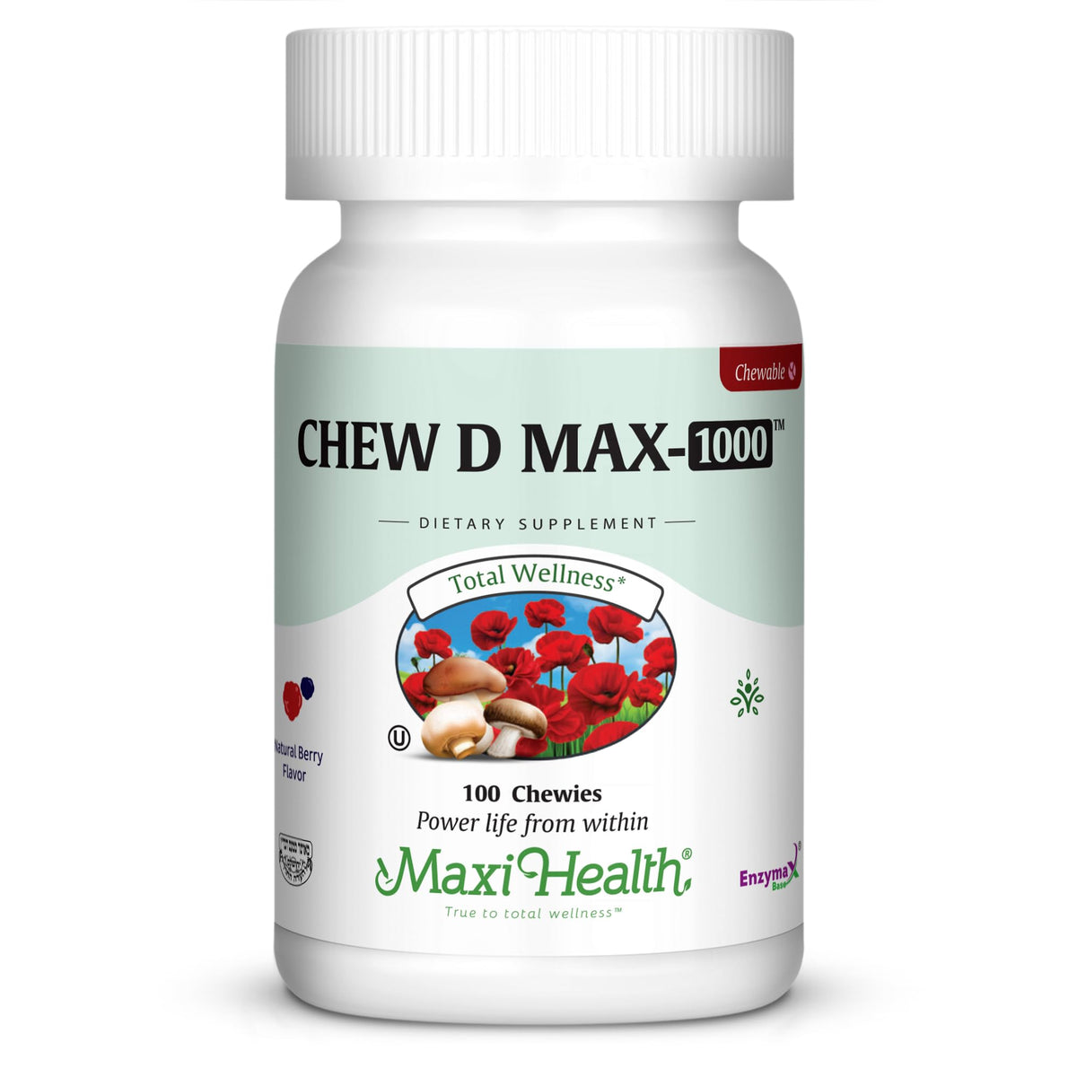 Maxi Health Vitamin D3 1000 IU Chewables - 100 Count