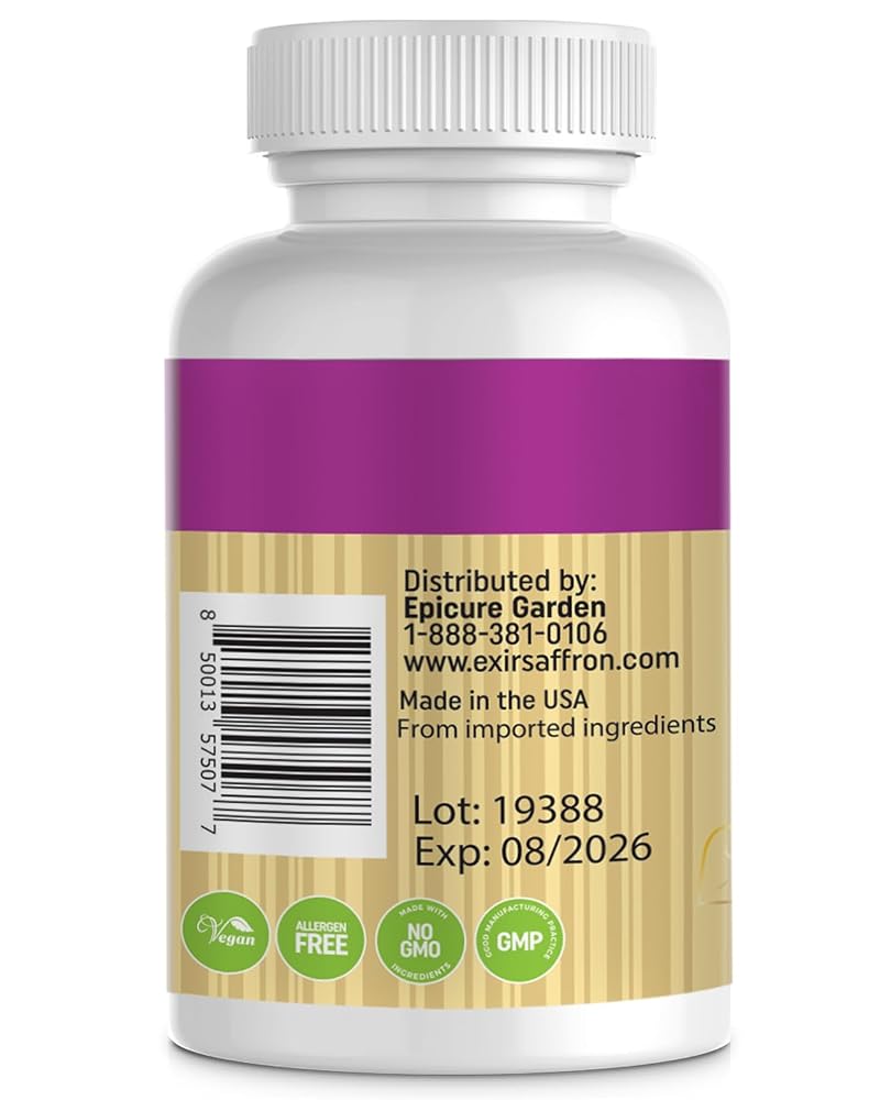 EXIR Nootropic Saffron Supplement Tablets for Focus - 120 Tablets - image 7