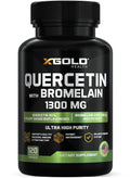 X Gold Health Quercetin with Bromelain 1300 mg - 120 Vegetarian Capsules