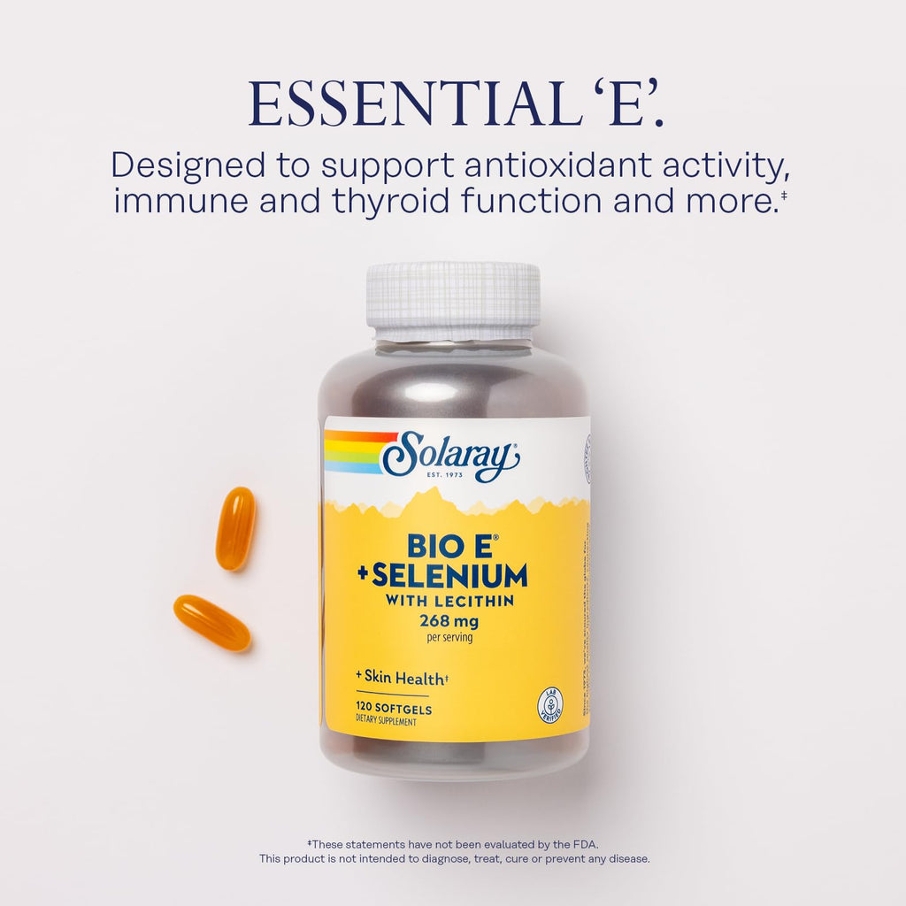Solaray Bio E with Selenium Vitamin E 400 IU - 120 Softgels - image 3