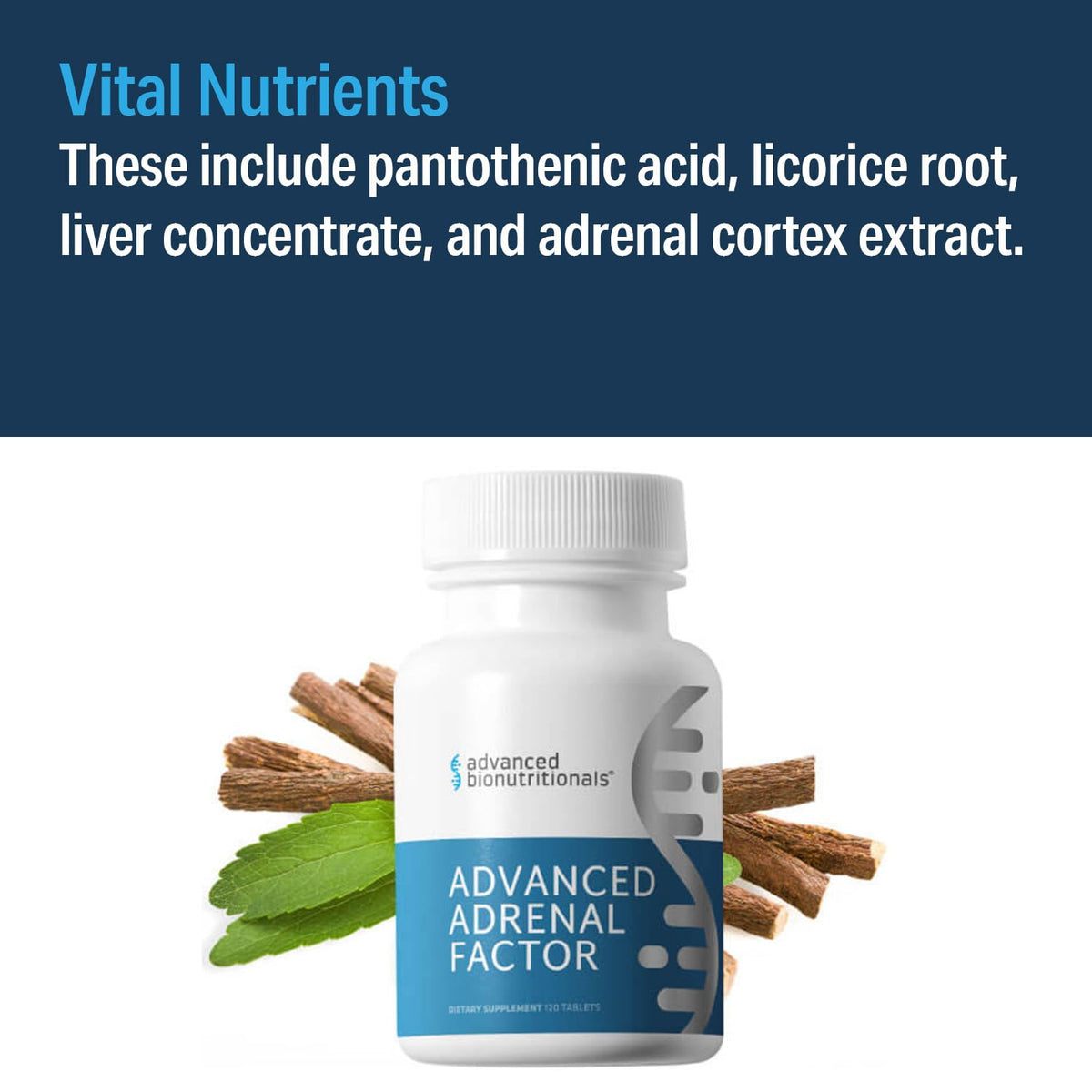 Advanced Bionutritionals Adrenal Factor Supplement - 120 Tablets - image 5