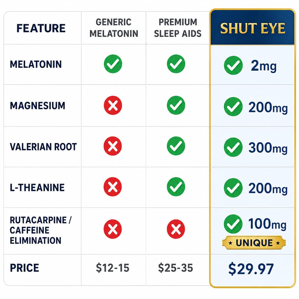 Natural Nutrition Works Shut Eye Sleep Aid with Rutacarpine - 60 Capsules - image 5