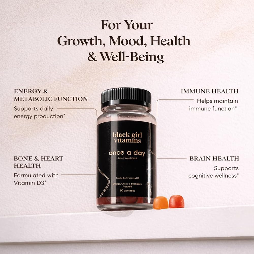 Black Girl Vitamins Once a Day - Womens Multivitamin Gummy - Vitamin A