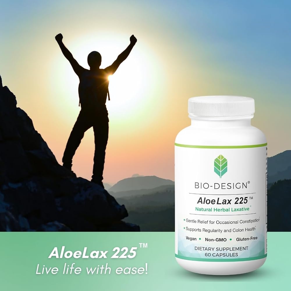 Bio-Design Aloe Lax 225 Natural Herbal Laxative - 60 Capsules - image 7