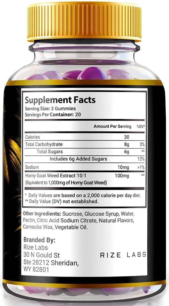 rize labs Truman Gummies for Men Energy Support - 120 Gummies - image 2