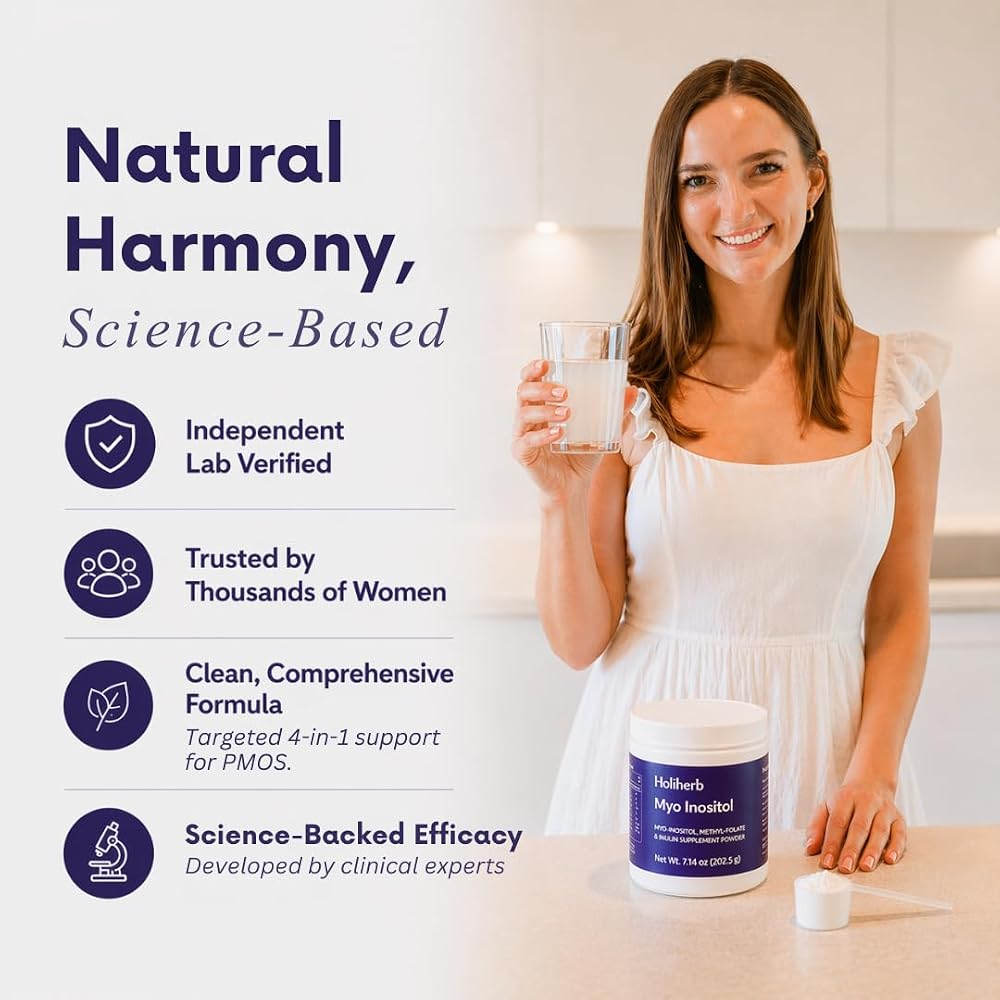 Holiherb Myo Inositol + Methylfolate Supplement for Women - 45 Servings - image 4