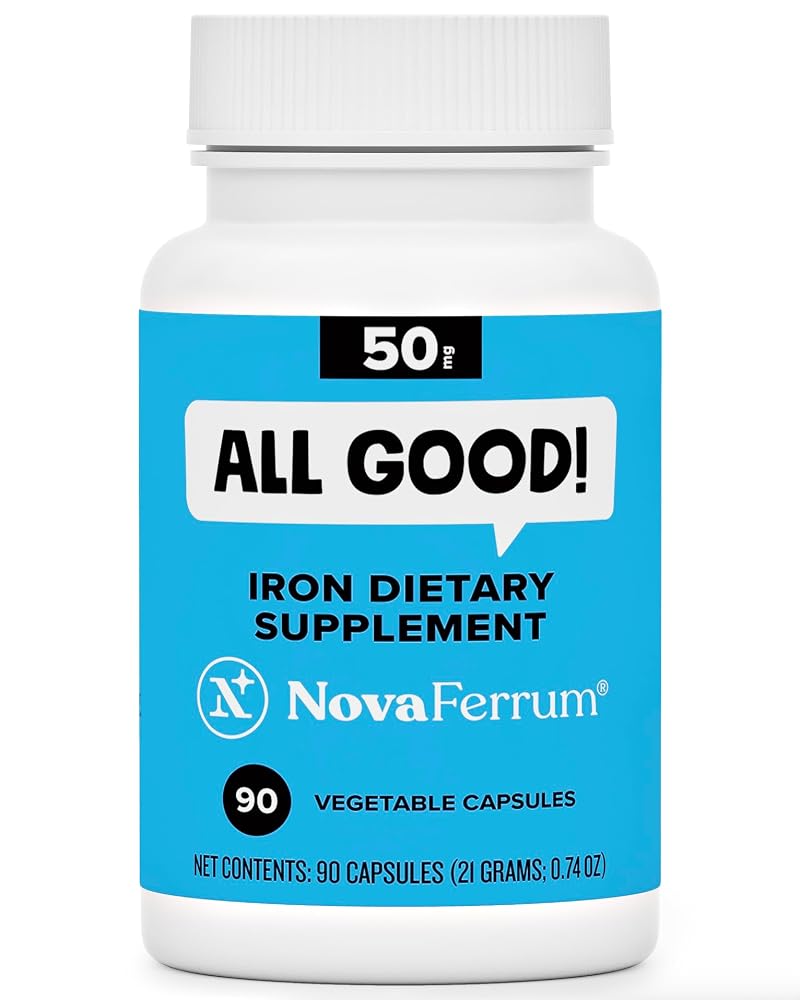 NovaFerrum All Good Iron Supplement for Adults - 90 Capsules