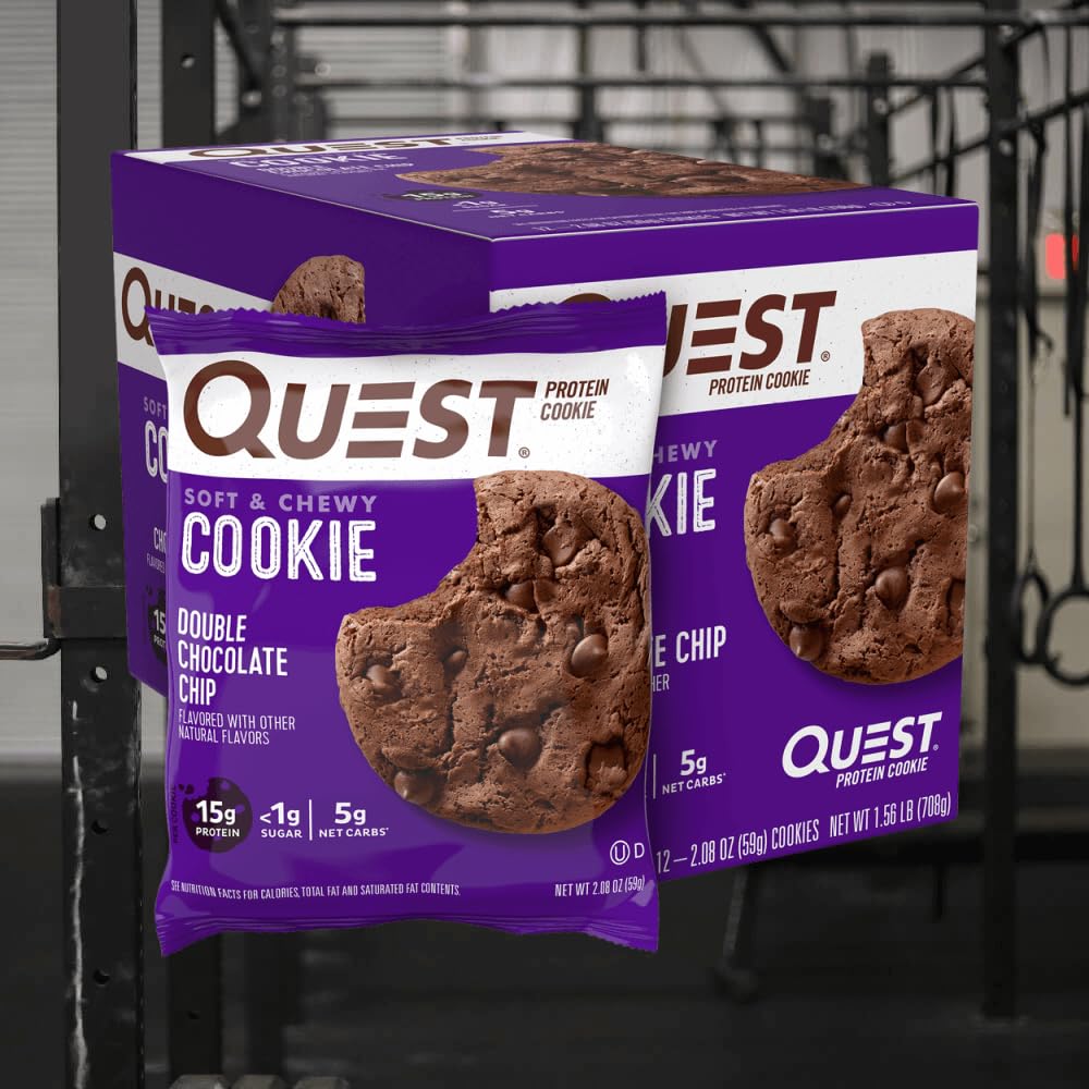 Quest Nutrition Protein Cookie Double Chocolate Chip - 12 Pack - image 2