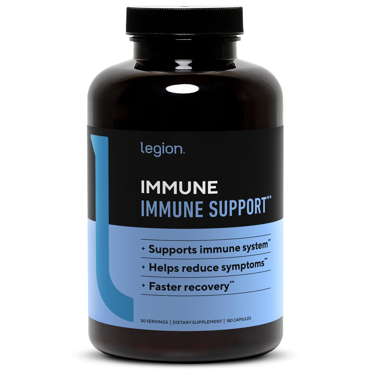 Legion Immune Support with Vitamin C 500mg & Ginseng - 180 Capsules