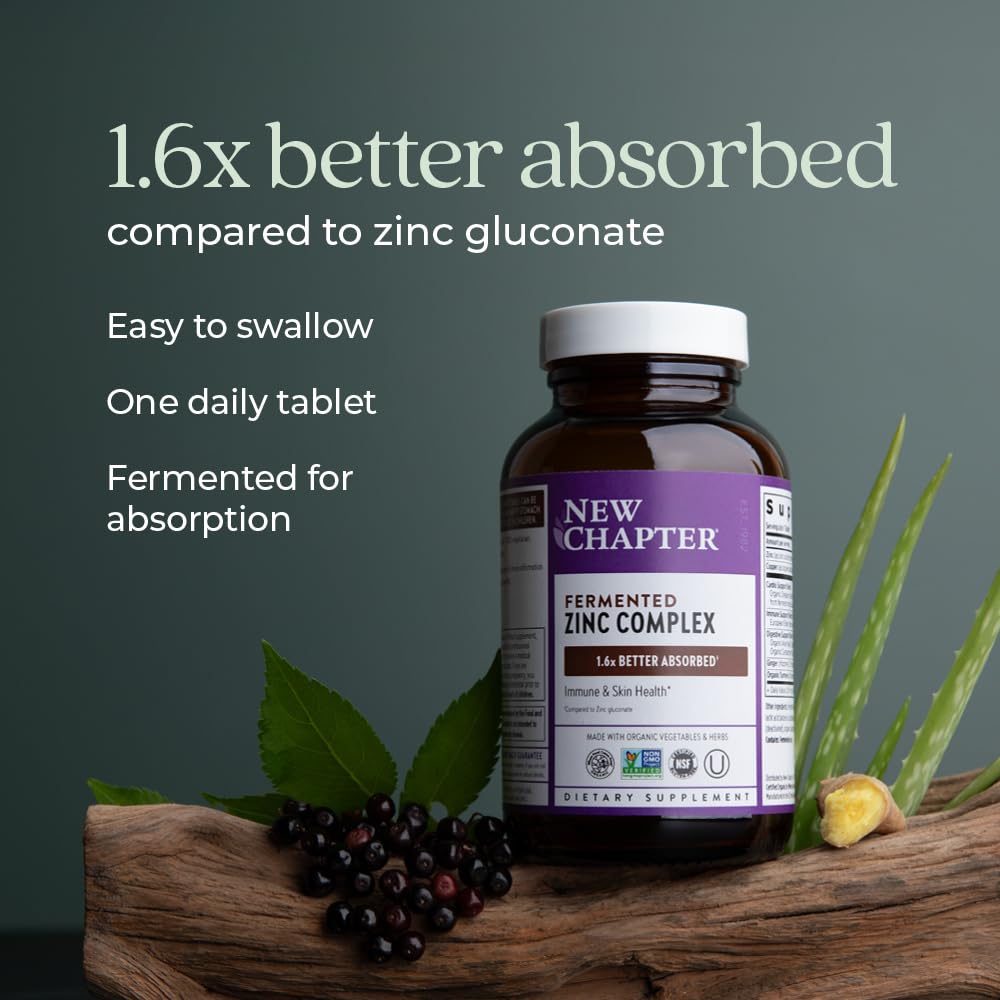 New Chapter Fermented Zinc Complex - 60 Tablets - image 4
