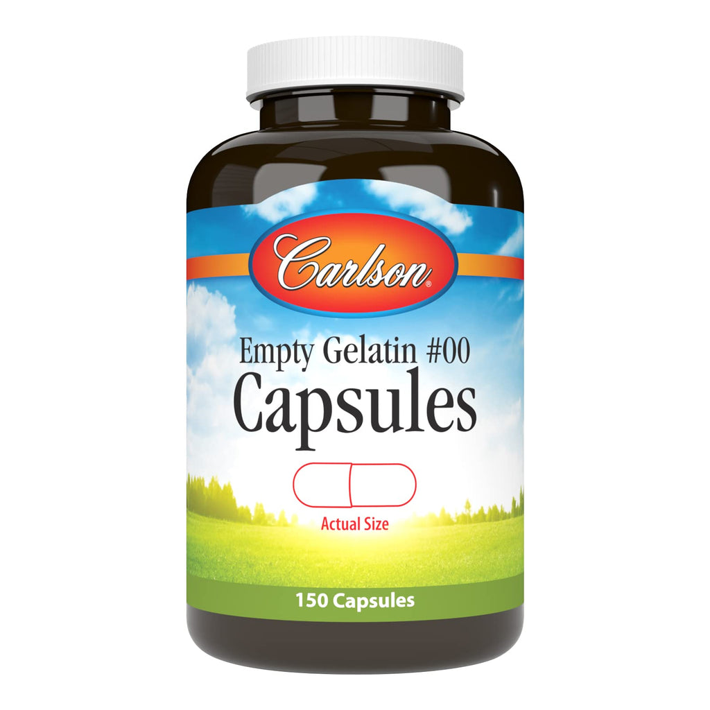 Carlson Empty Gelatin #00 Capsules - 150 Count