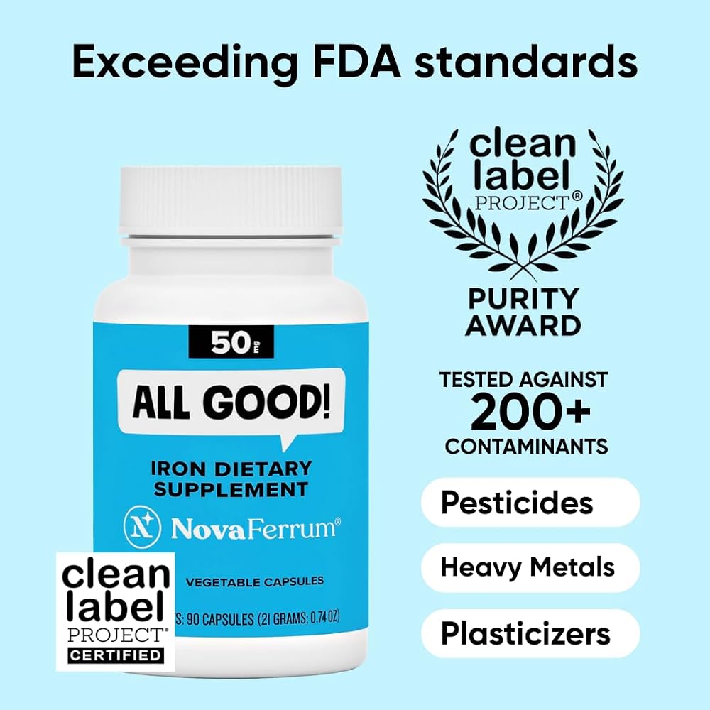 NovaFerrum All Good Iron Supplement for Adults - 90 Capsules - image 2