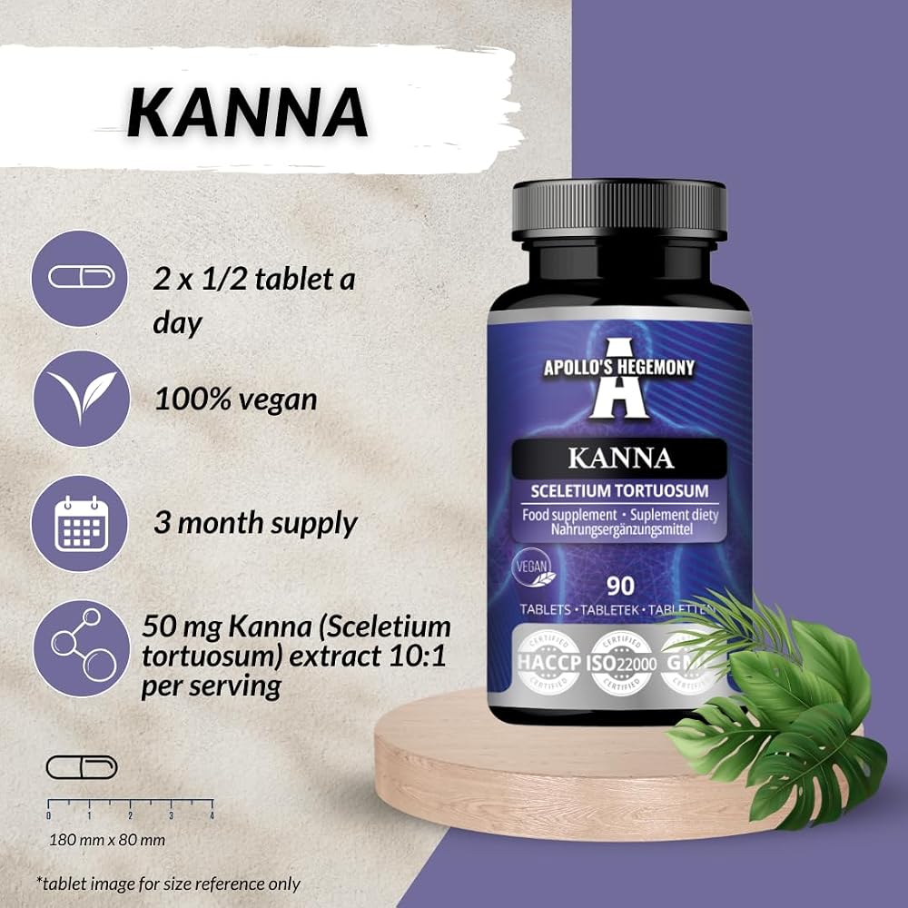 APOLLO'S HEGEMONY Kanna 50mg Extract Tablets - 90 Count - image 4
