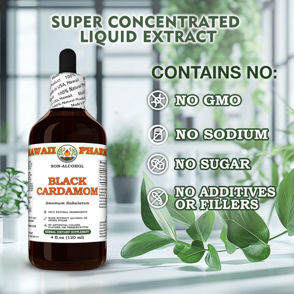 Hawaii Pharm Black Cardamom Alcohol-Free Extract - 32 fl oz - image 6
