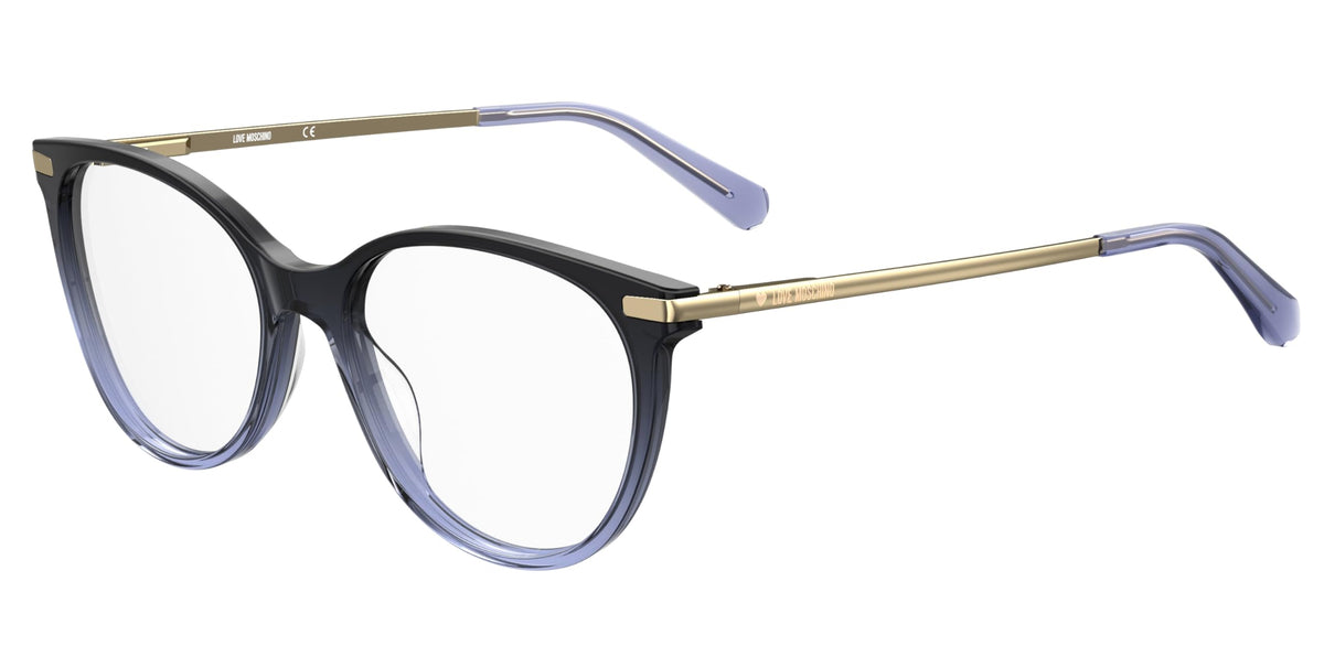 Love Moschino MOL570 Eyeglasses Frame Black Lilac - 52mm