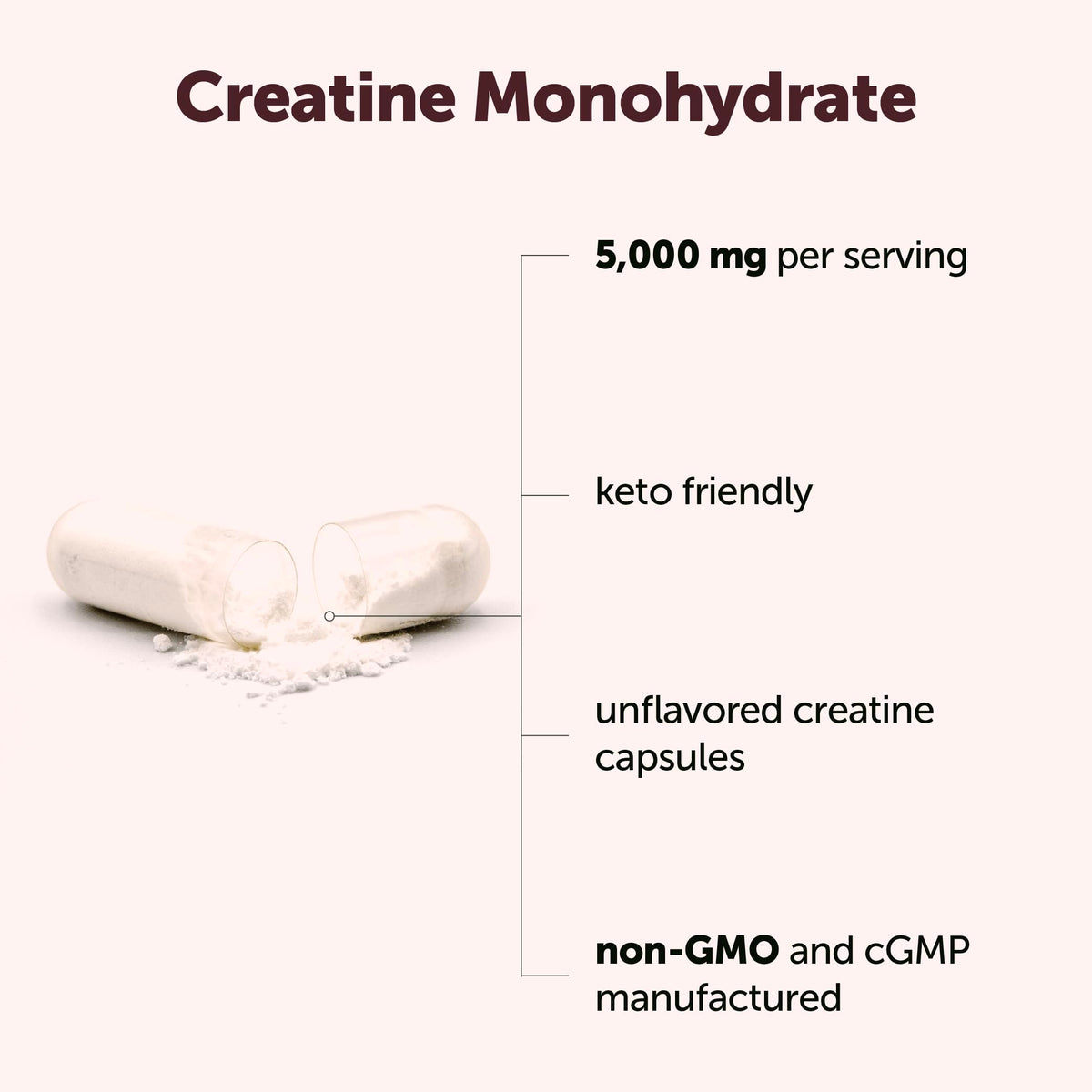 Micro Ingredients Creatine Monohydrate 5000mg - 500 Capsules - image 3