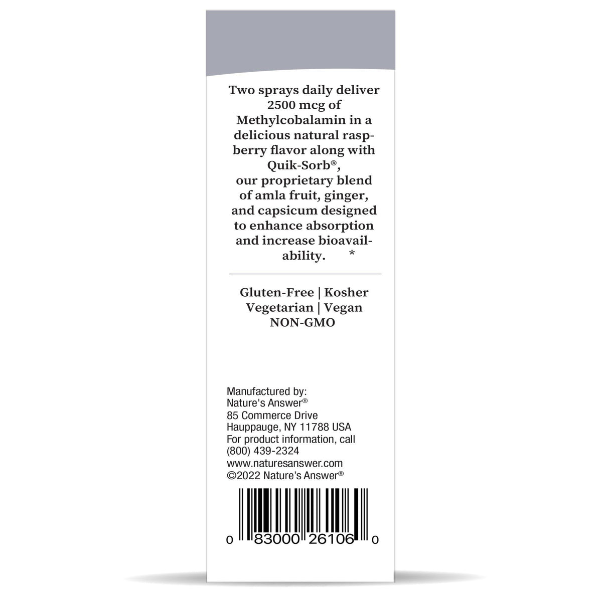 Nature's Answer Methyl B12 2500mcg Spray - 1 Fl Oz - image 4