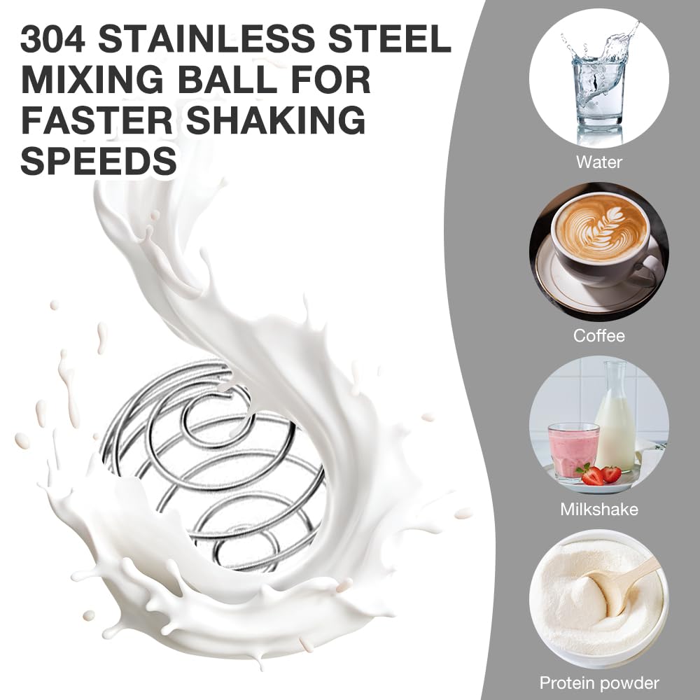 AVCXEC 750ml Stainless Steel Protein Shaker Bottle with Mixball - image 5