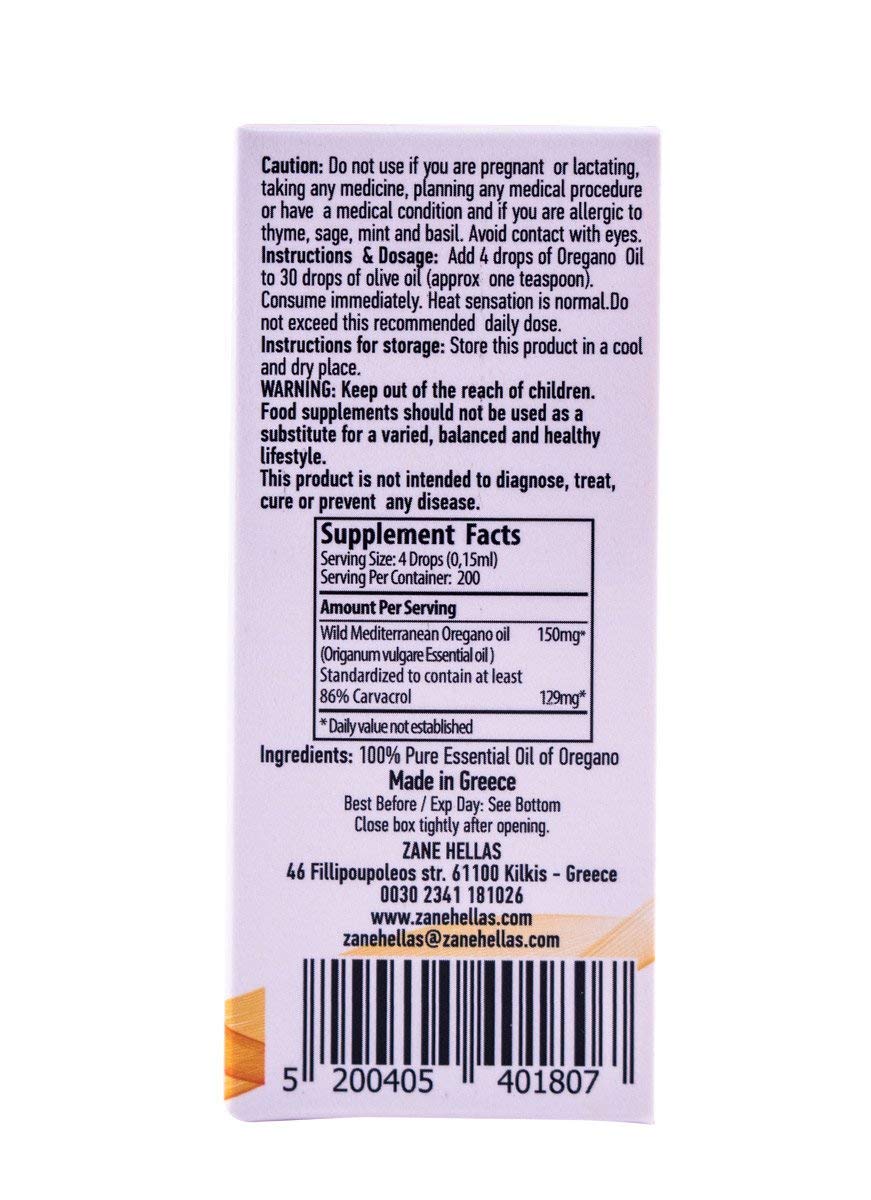 Zane HELLAS Natural Oregano Oil Essential Oil - 1 Fl Oz - image 4