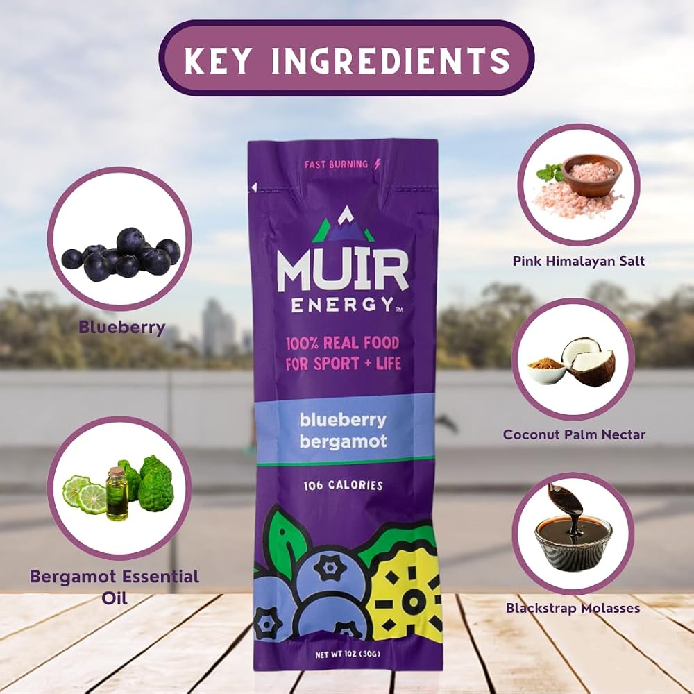 Muir Energy Blueberry Bergamot Real Food Energy Gel - 10 Count - image 9