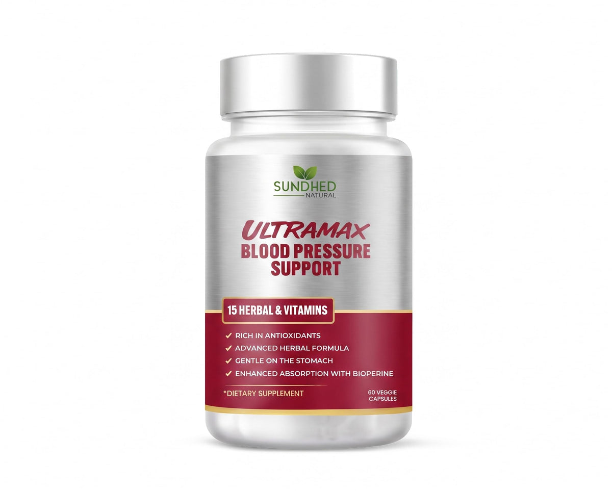 Sundhed Natrual UltraMax Blood Pressure with Bioperine for Enhanced