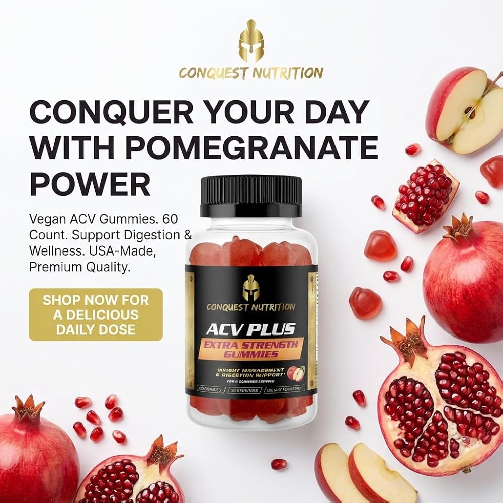 Conquest Nutrition ACV Plus 1000mg Apple Cider Vinegar Gummies - 60 Count - image 3