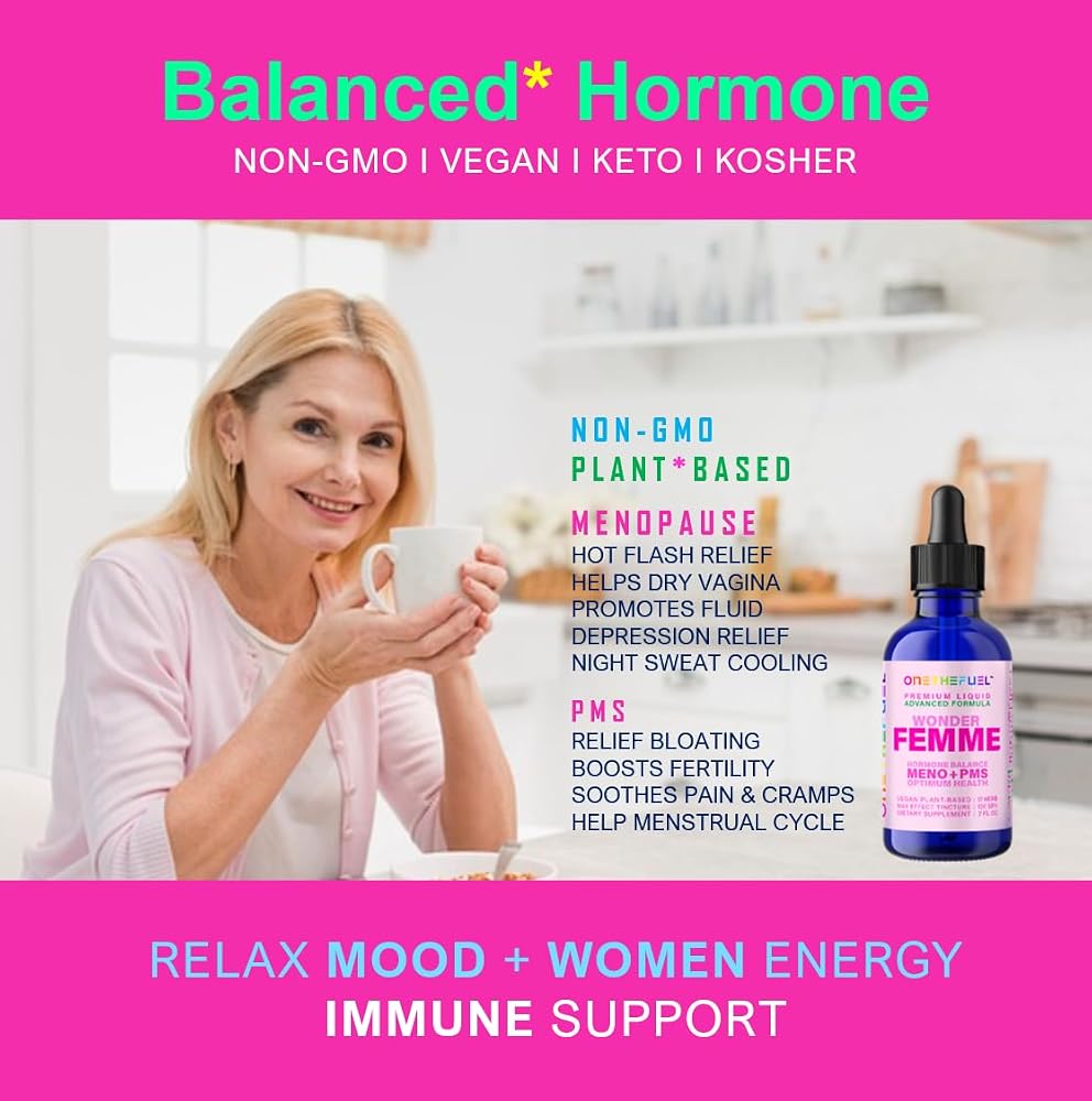 ONETHEFUEL Wonder Femme Plant-Based Hormone Balance Tincture - 2 Fl Oz - image 3