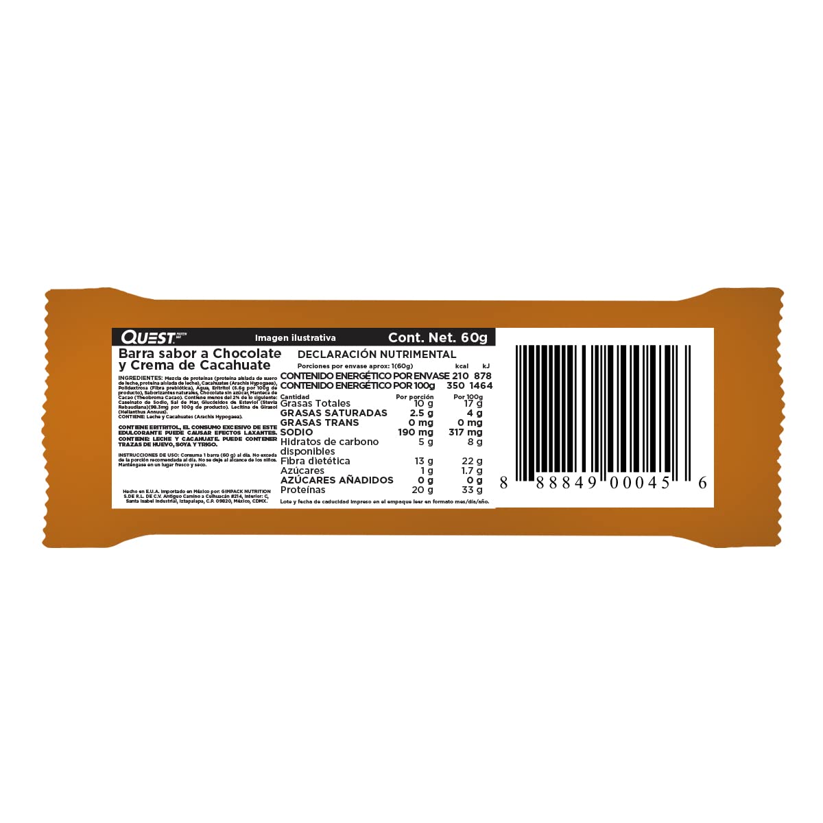 Quest Nutrition Protein Bar Chocolate Peanut Butter - 12 Count - image 2