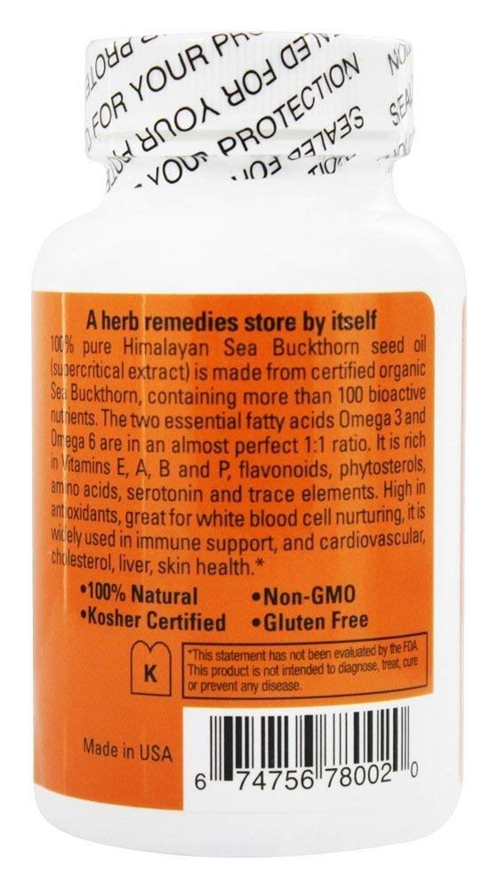 SEABUCKWONDERS Sea Buckthorn Seed Oil - 60 Softgels - image 3