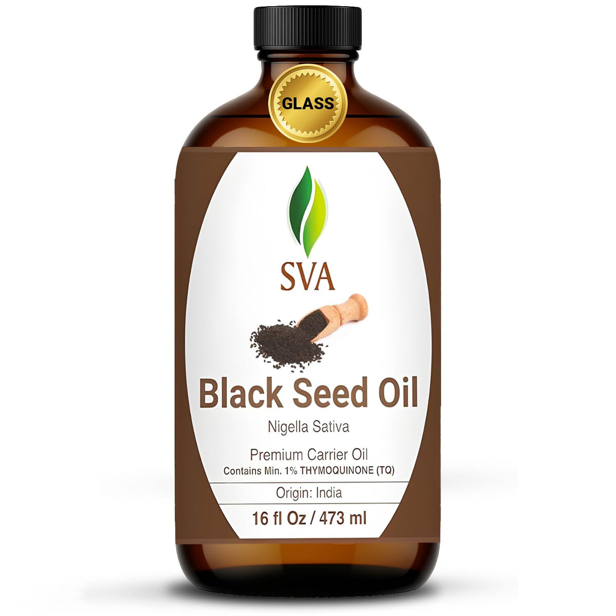 SVA Organics Black Seed Carrier Oil - 16 Fl Oz