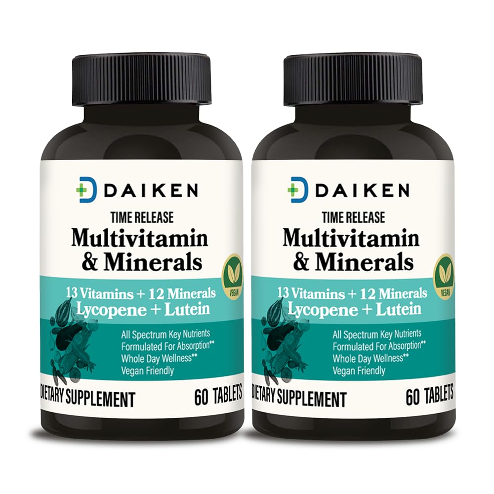 DAIKEN Mini Multivitamin for Women & Men, Time Released, 60 Tablets