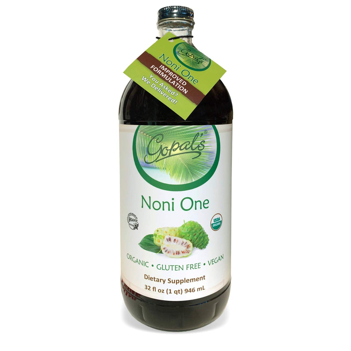 Gopal's Noni One 100% Pure Organic Noni Juice - 32 Fl Oz