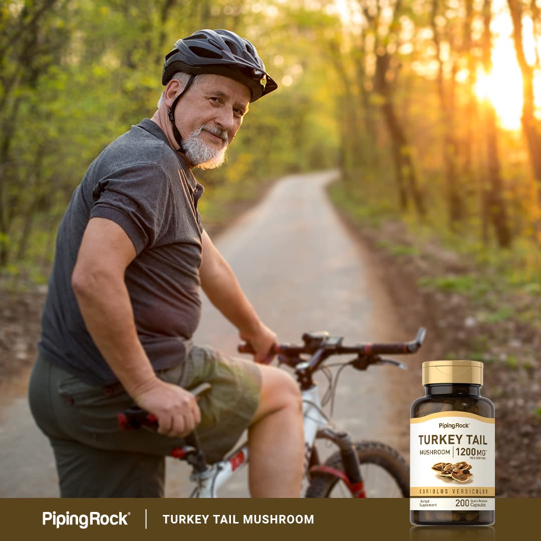 Piping Rock Turkey Tail Mushroom Capsules - 200 Count - image 6