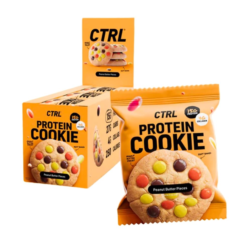 CTRL Peanut Butter Piece Protein Cookies - 12 Pack