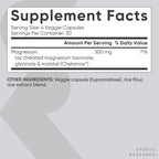 Sports Research Triple Magnesium Complex 300mg - 120 Capsules - image 5