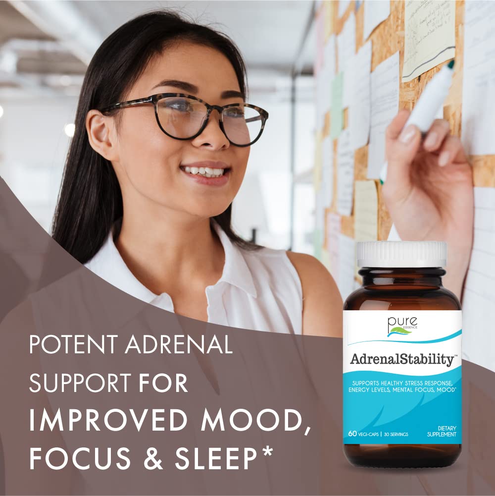 Pure Essence Labs Adrenal Stability Supplement - 30 Capsules - image 3