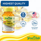 Greenfield Nutritions Halal Vitamin D3 2000 IU - 120 Softgels - image 5