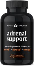 Nuven Naturals Adrenal Support & Cortisol Manager Supplement - 90 Capsules