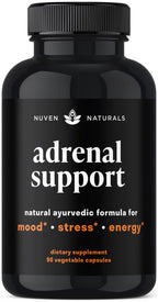 Nuven Naturals Adrenal Support & Cortisol Manager Supplement - 90 Capsules