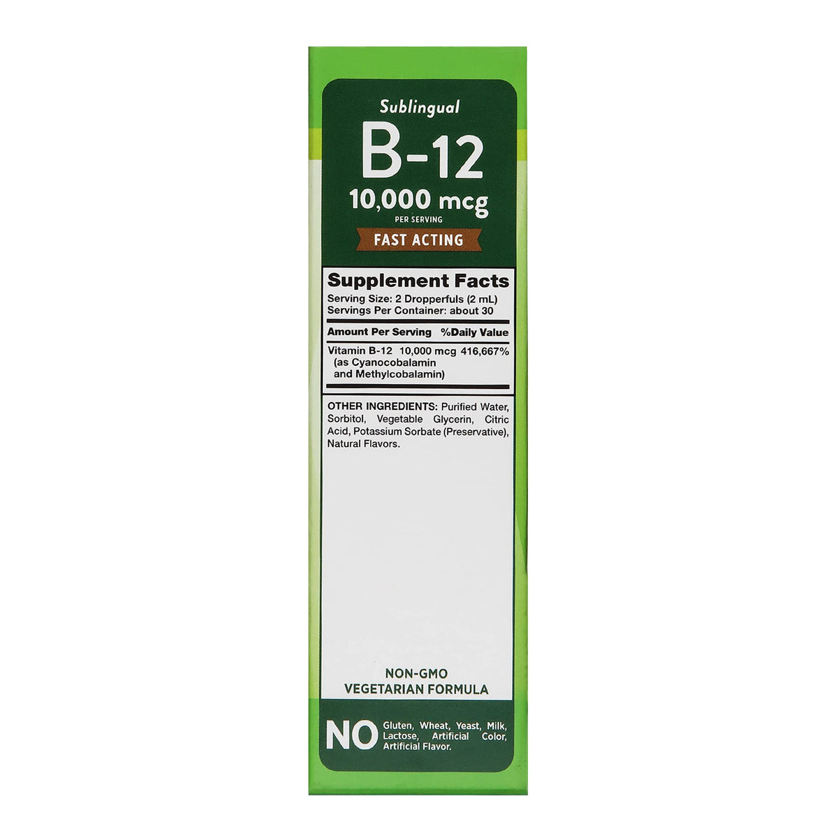 Nature's Truth Sublingual B-12 10,000 mcg Liquid - 2 oz Pack of 2 - image 2