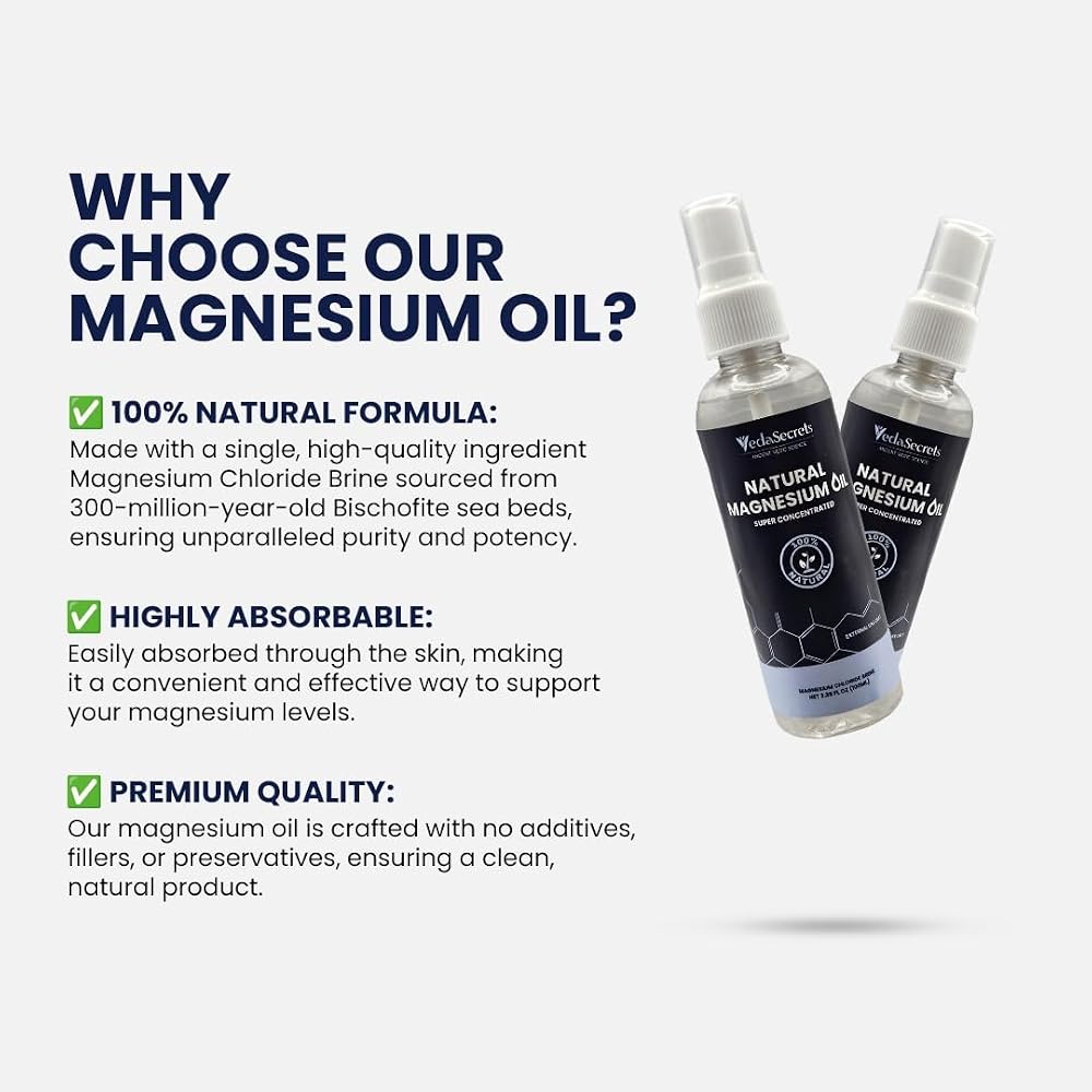 VedaSecrets Natural Magnesium Oil for Relaxation - 100 mL - image 3