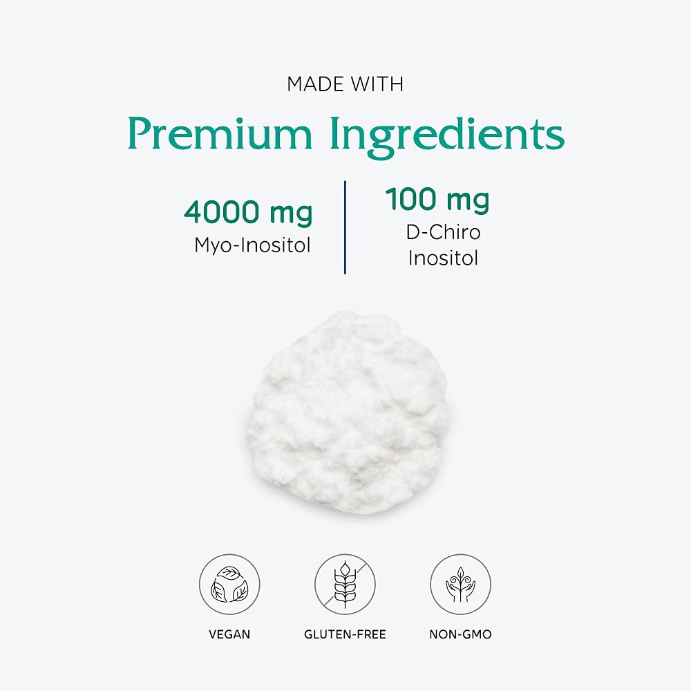 Vitanica Optinositol Myo-Inositol & D-Chiro Inositol Powder - 4.4 Oz - image 4