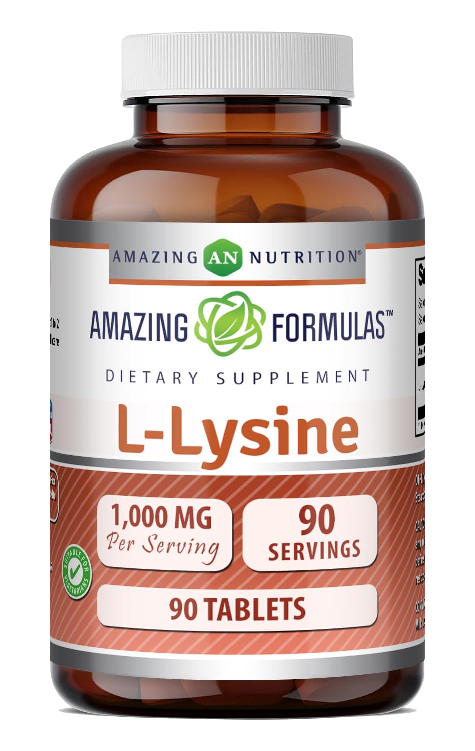 Amazing Formulas L-Lysine 1000mg Amino Acid Tablets Supplement