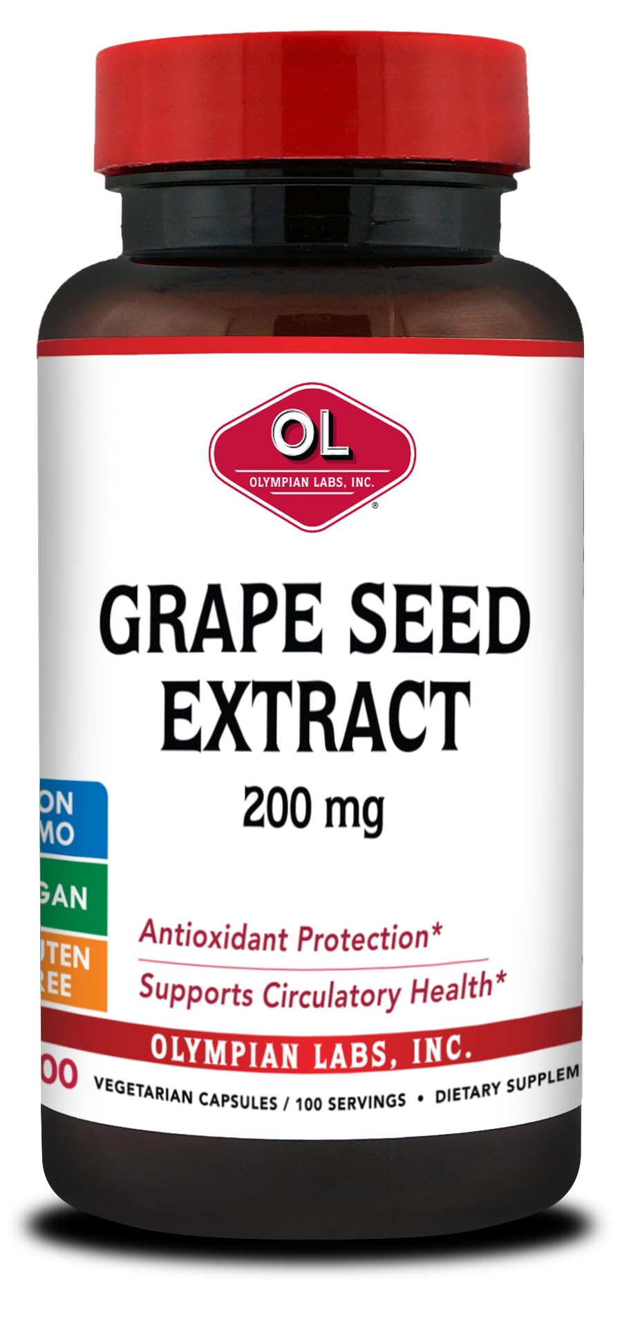 Olympian Labs Grape Seed Extract 200 mg - 100 Vegetarian Capsules