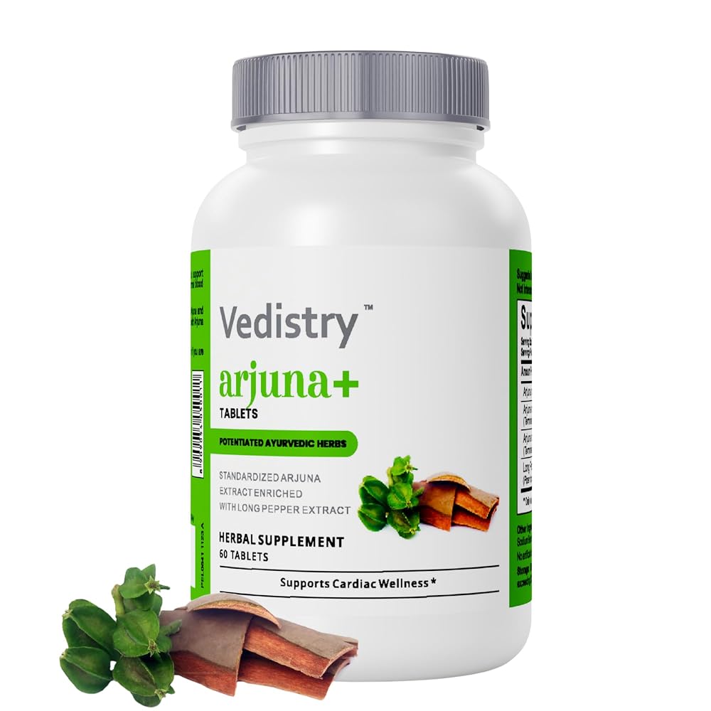 Vedistry Arjuna Bark Extract Tablets for Heart Health - 60 Tablets